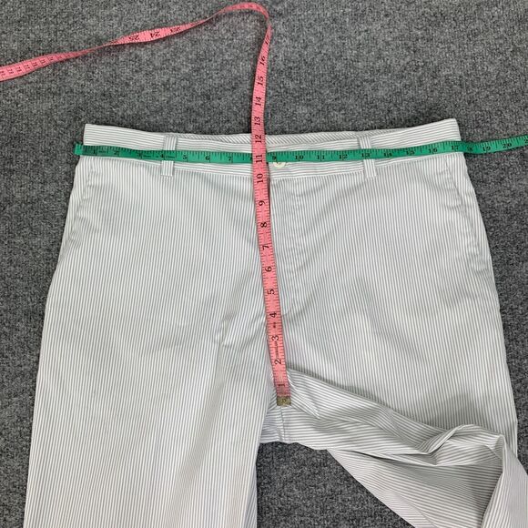 Nike Pants Mens 33 Ash White Tour Stripe Dri-FIT Flat Front Golf Performance - Picture 4 of 12